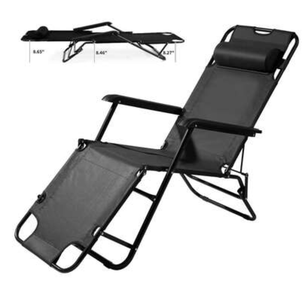 Outdoor Camping Folding Chair - 頑丈なポータブルキャンプチェア（フットレスト付き）、ビーチやパティオでの使用に適したリクライニングラウンジチェア、調節可能な背もたれと400ポンドの耐荷重を誇る大型折りたたみシート、旅行、釣り、ハイキング、ピクニック、コンサート、テールゲーティングに便利なコンパクトなキャリーバッグ付き