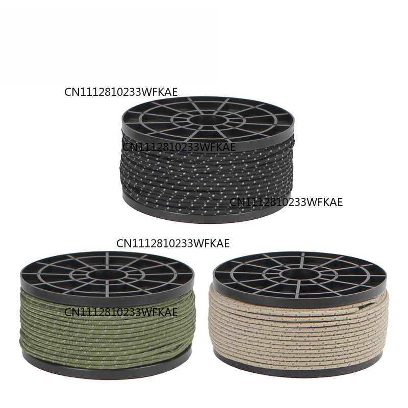 Camping Rope - アウトドアキャンプ用ロープ 2.5mm テントロープ 警告反射 防風プルロープ