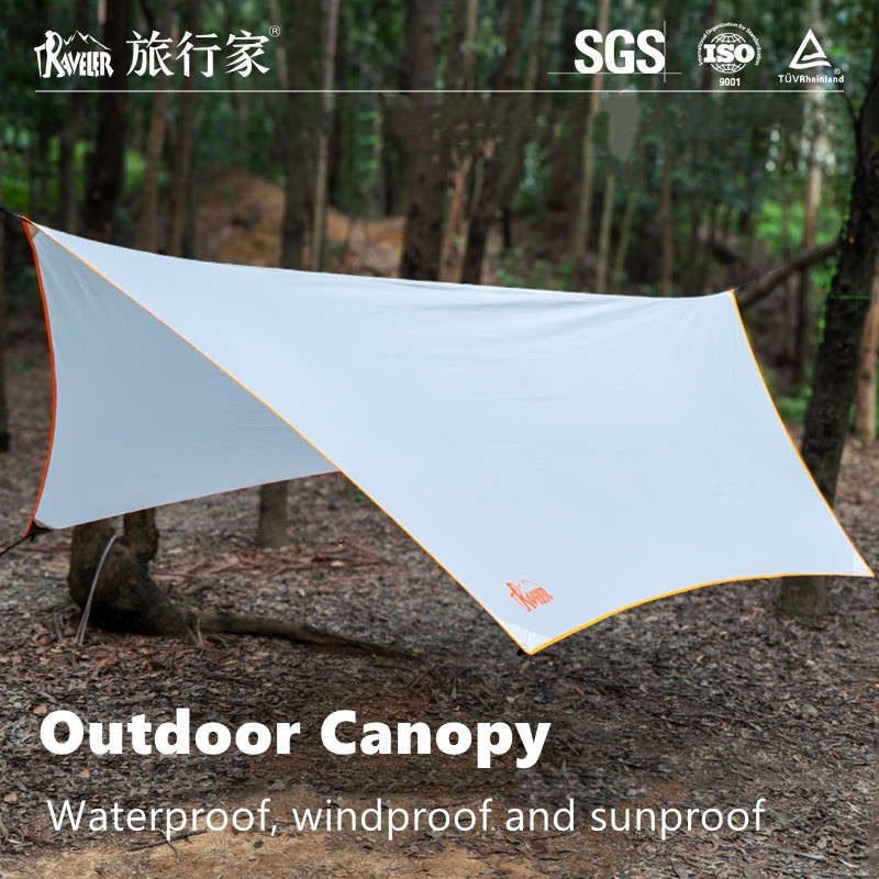 Outdoor Camping Canopy - アウトドアキャンプサンシェードキャノピーテント、日焼け防止ハンモックキャノピー、防風防水キャノピー。