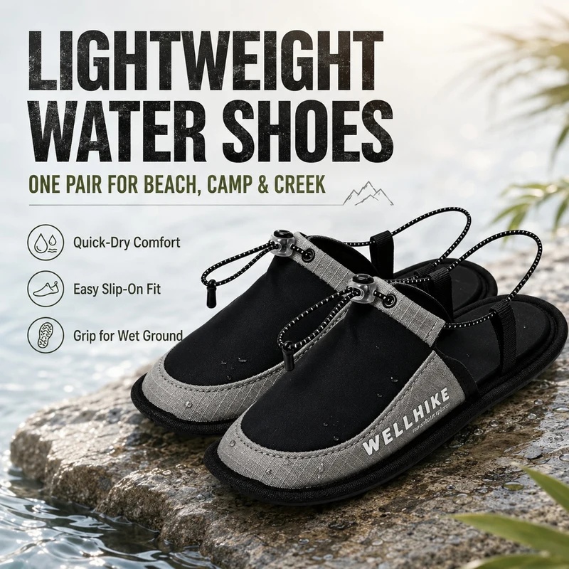 Outdoor Camping Items - 速乾性キャンプスリッパ、ウェーディングスリッパ、折りたたみ式ウォーターシューズ、携帯用トラベルビーチホテル飛行機アウトドアサンダル