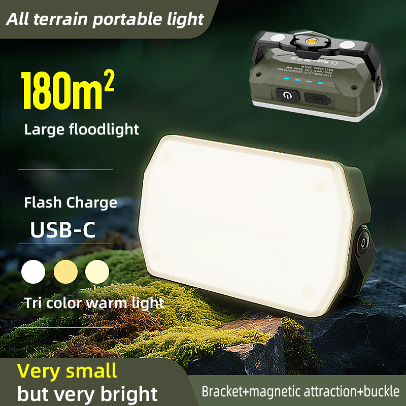 Outdoor Camping House - キャンプ用ランタン充電式屋外吊りテントランプ 4000mah ポータブル懐中電灯作業メンテナンス緊急照明