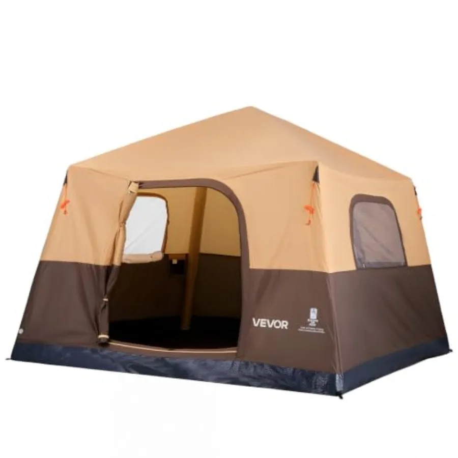 Outdoor Camping On Youtube - キャンプ用テント、4～6人用、自動で空気を入れるタイプのキャビンテント。家族でのアウトドアキャンプやハイキングに最適。TPU製のエアチューブ、大型メッシュ窓付き。