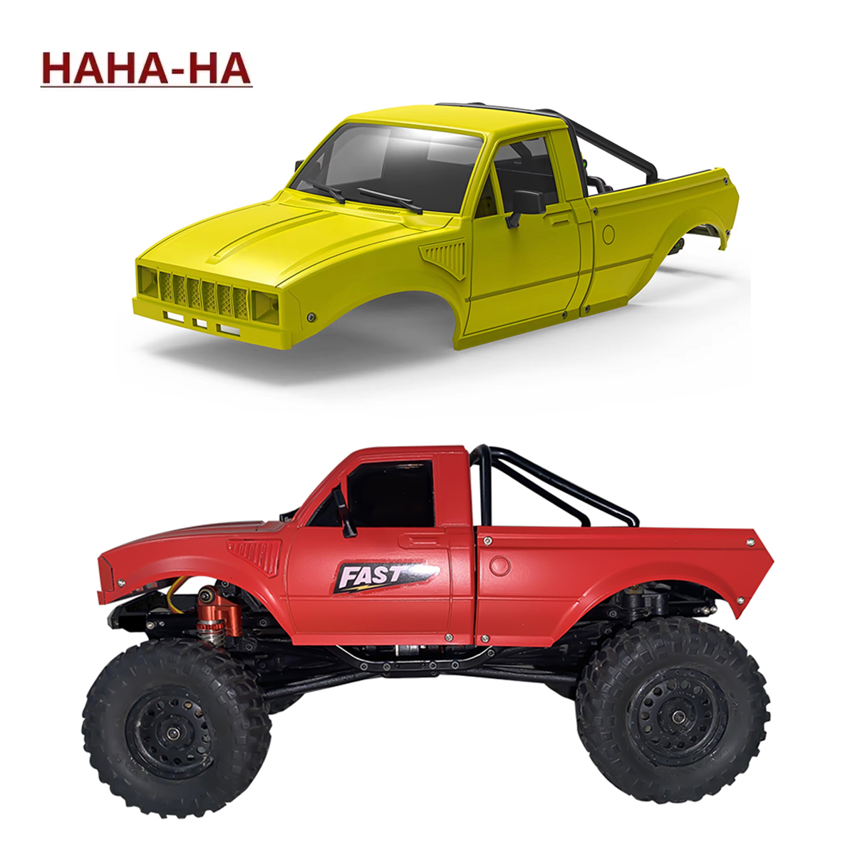 Outdoor Camping Jeep - IR60-24 133mmホイールベース ピックアップ ハードボディシェル 1/24 RCクローラー
