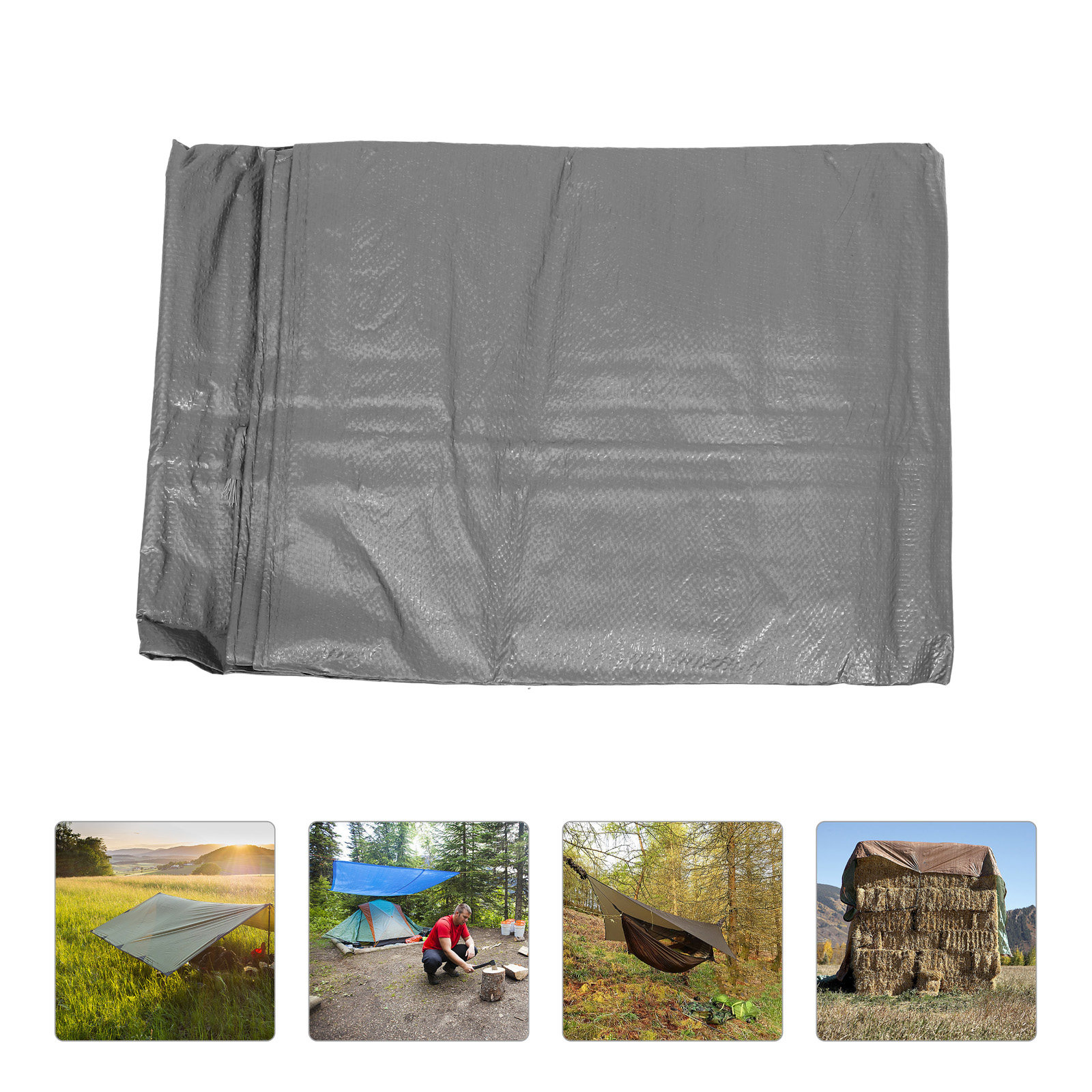 Outdoor Camping Tarp - 防水加工を施した、耐久性に優れた屋外用ターポリンシート。トラックのカバー、キャンプ用、日よけ、パティオ用、日よけ天蓋として使用可能。