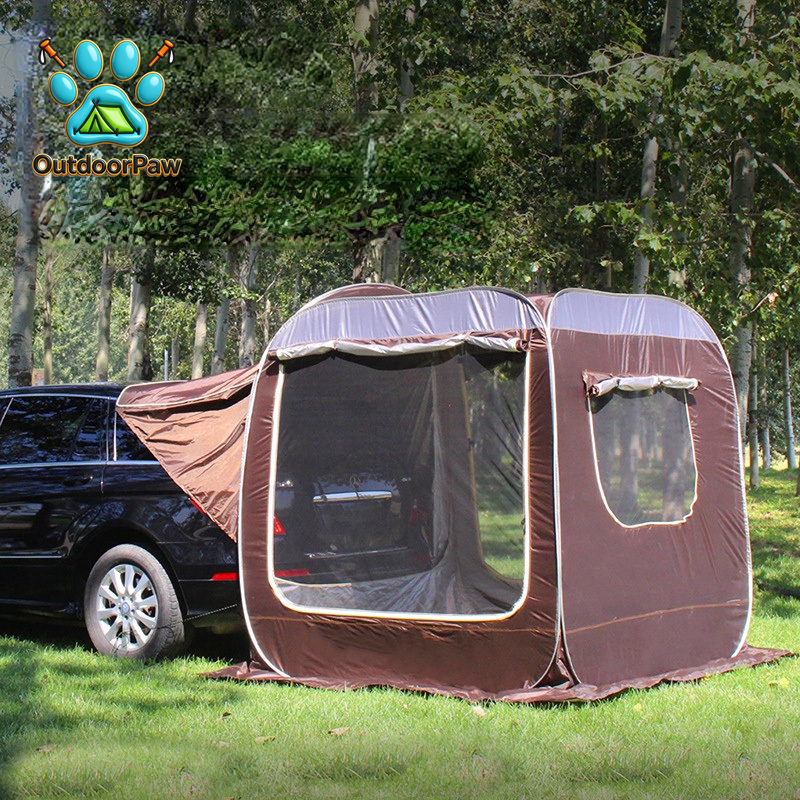 Outdoor Camping Canopy - 車後部拡張テント自動3-4人用セルフドライビング屋外キャンプシェルターSUVビーチキャノピー釣り用オーニングパーゴラ