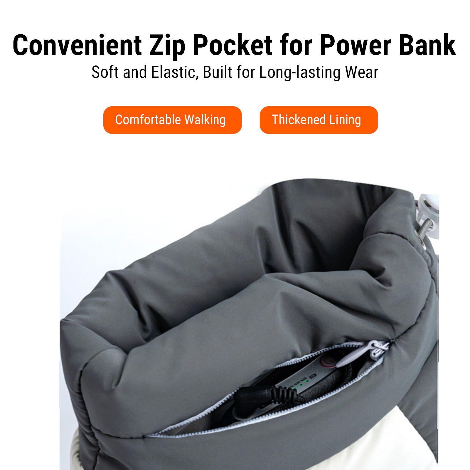 Outdoor Camping Slippers - 電気加熱スリッパ USB 加熱靴 冬用暖房用品 キャンプ、狩猟、クリスマス旅行、床、秋のハイキング用