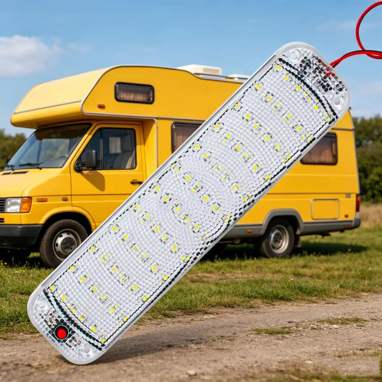 72LED 車内ライト 12-80V 固定天井ライト トラッ - Outdoor Camping Trailer のレビューと価格
