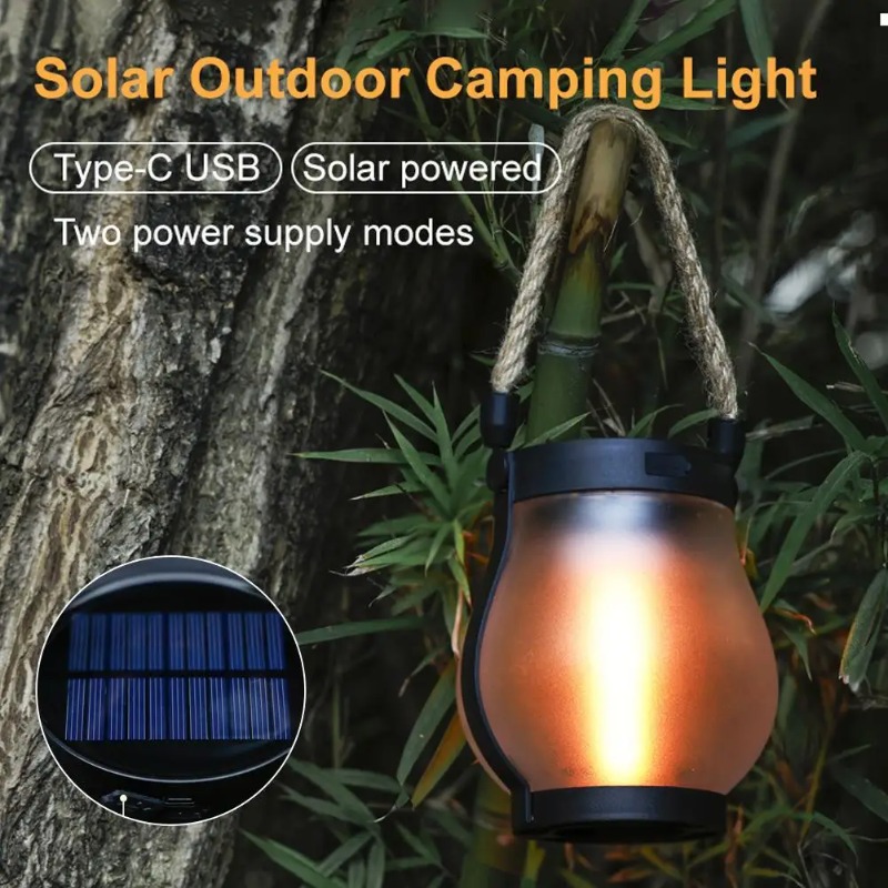 ソーラーフレームランプUSB充電式キャンプライト吊り下げ式中 - Camping Rope のレビューと価格