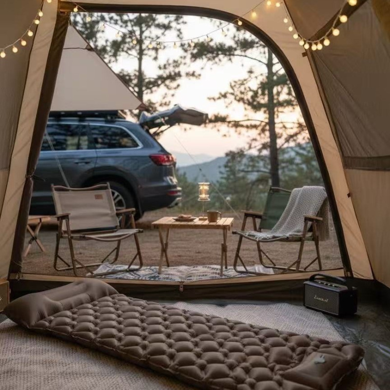 アウトドア用自動膨張式スリーピングパッド キャンプマット T - Outdoor Camping Rugs のレビューと価格
