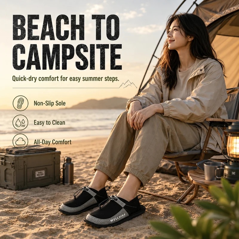 速乾性キャンプスリッパ、ウェーディングスリッパ、折りたたみ式 - Outdoor Camping Items のレビューと価格