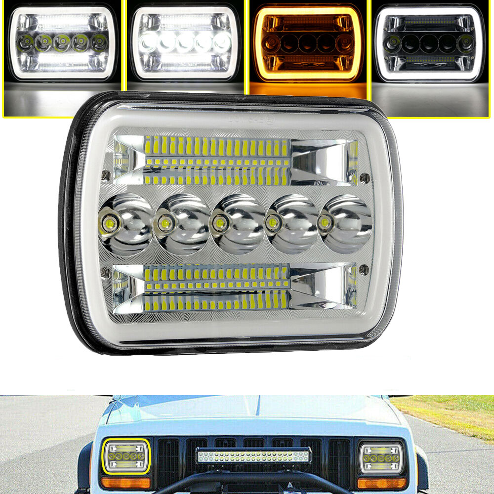 7x6 5X7インチ スクエア 7インチ 車用LEDヘッドラ - Outdoor Camping Jeep のレビューと価格