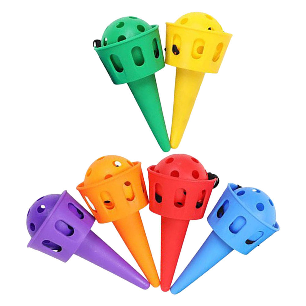 紐付きの投げてキャッチするボール6個入りセット。子供たちの屋 - Outdoor Camping Kids Activities のレビューと価格