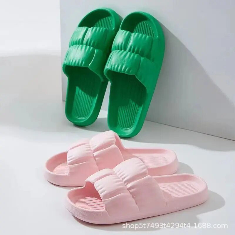 女性ソフトソールクラウドスリッパ厚いプラットフォーム屋内屋外 - Outdoor Camping Slippers のレビューと価格