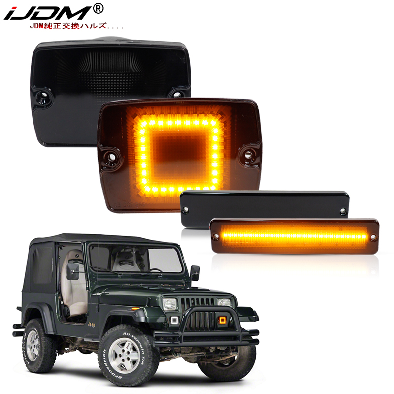 iJDM サイドマーカーターンシグナルライト＆フロントバンパ - Outdoor Camping Jeep のレビューと価格