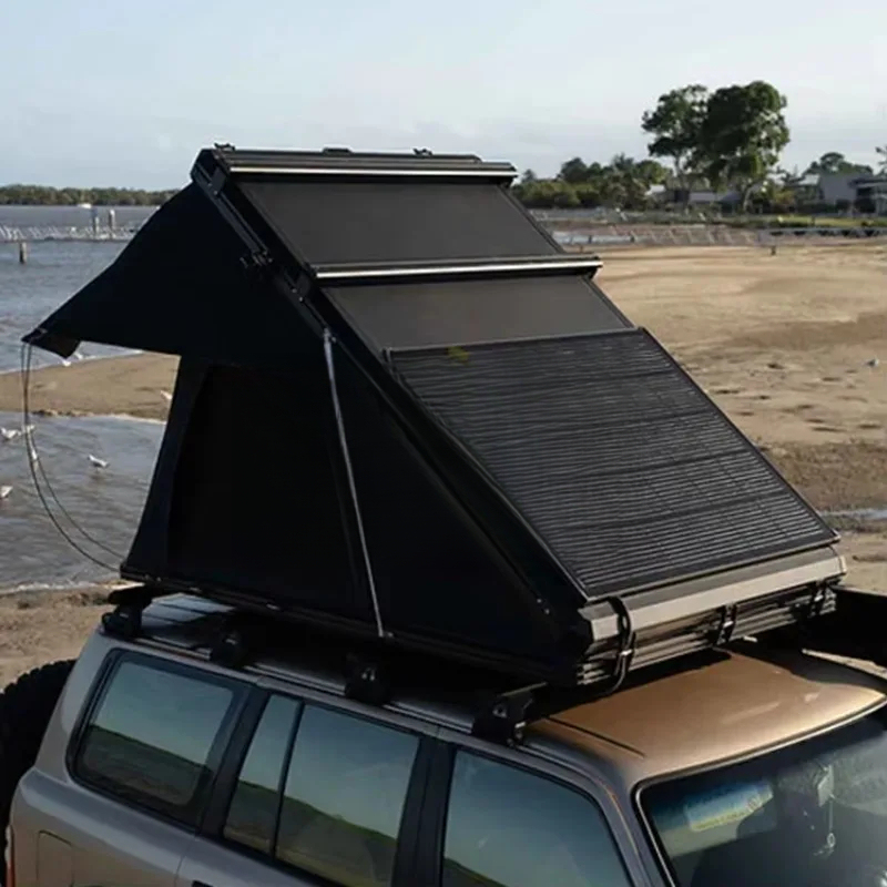 高品質3-4人用三角形アルミハードシェルルーフトップテント（ - Outdoor Camping House のレビューと価格