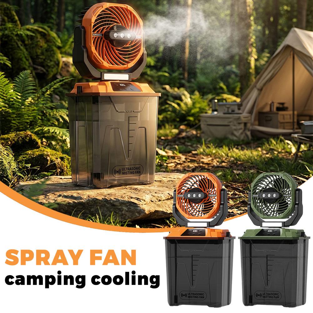 新型屋外ミストファン キャンプ用冷却ポータブルファン テント - Outdoor Camping House のレビューと価格