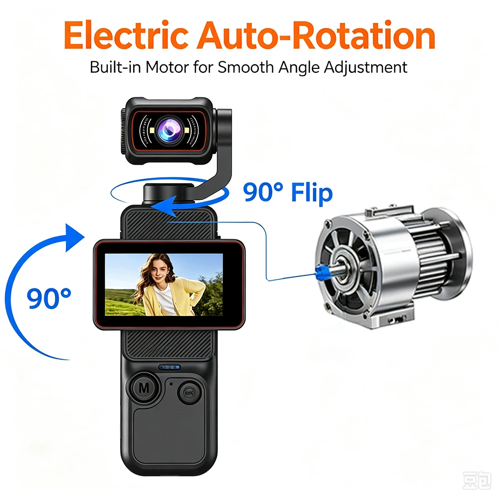 新しいポケットサイズのハンドヘルドVlogカメラ、270 ° - Outdoor Camping Japan のレビューと価格