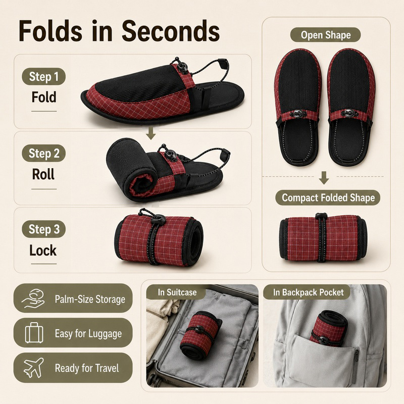 アウトドアウォーターシューズ 超軽量 折りたたみ式 滑り止め - Outdoor Camping Slippers のレビューと価格