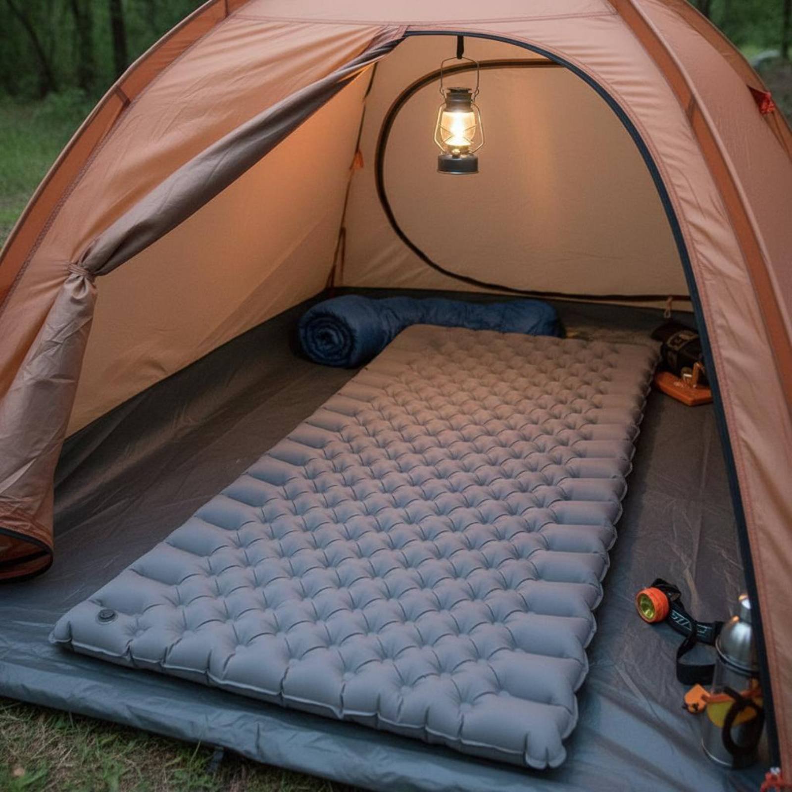 インフレータブルキャンプマットナイロン TPU インフレータ - Outdoor Camping Rugs のレビューと価格