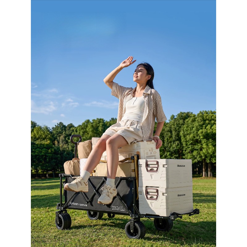 折りたたみ式キャンプワゴン、屋外用、コンパクトに収納可能、リ - Outdoor Camping Trailer のレビューと価格