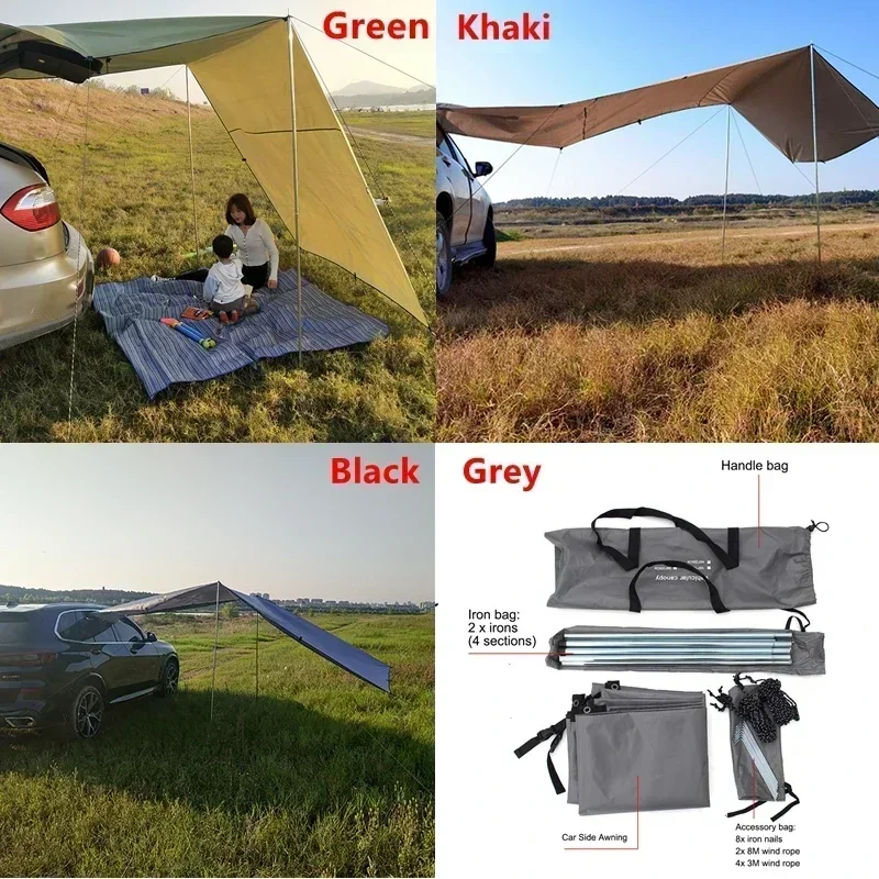 ポータブルカーシェルター,キャンプサイドシェルター,防水日よ - Outdoor Camping Jeep のレビューと価格