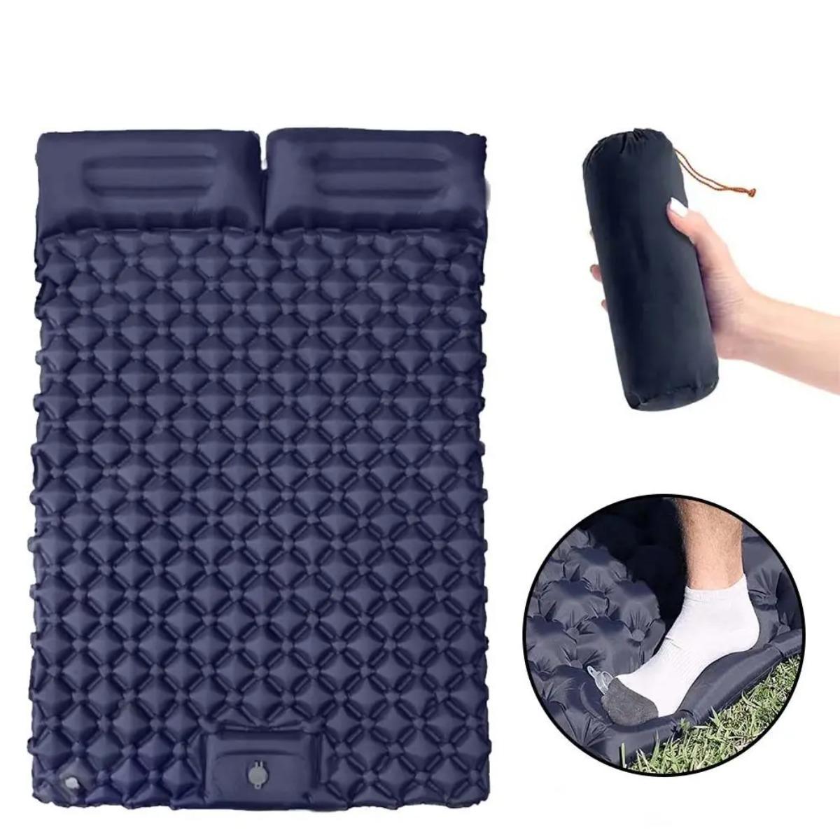 シングル＆ダブルインフレータブルエアマットレス、折りたたみ式 - Outdoor Camping Rugs のレビューと価格