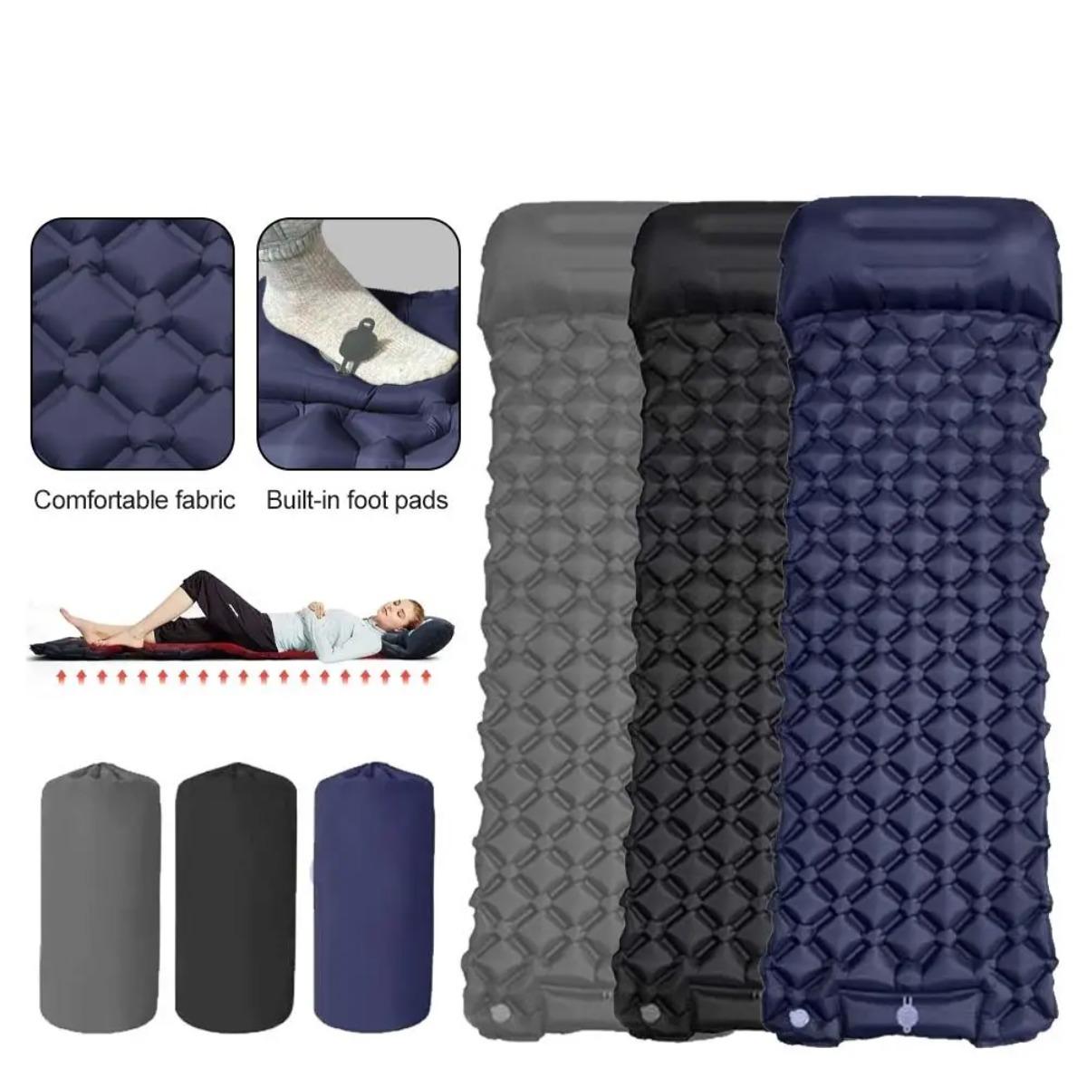 シングル＆ダブルインフレータブルエアマットレス、折りたたみ式 - Outdoor Camping Rugs のレビューと価格