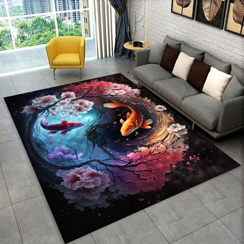 瞑想陰陽太極八卦ヨガ大判ラグ滑り止めカーペット寝室リビングル - Outdoor Camping Mats Large のレビューと価格
