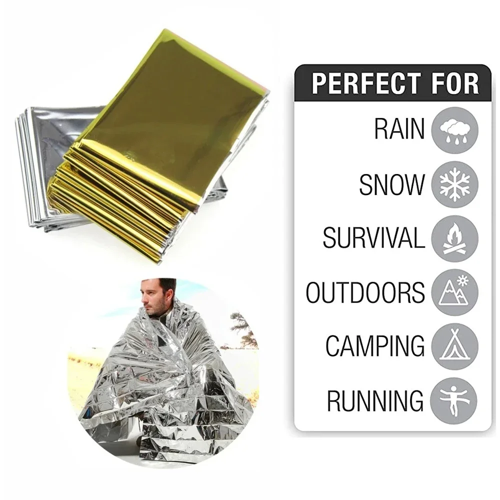 5 個緊急サーマルブランケット折りたたみ防水防風サンシェード - Outdoor Camping Rugs のレビューと価格