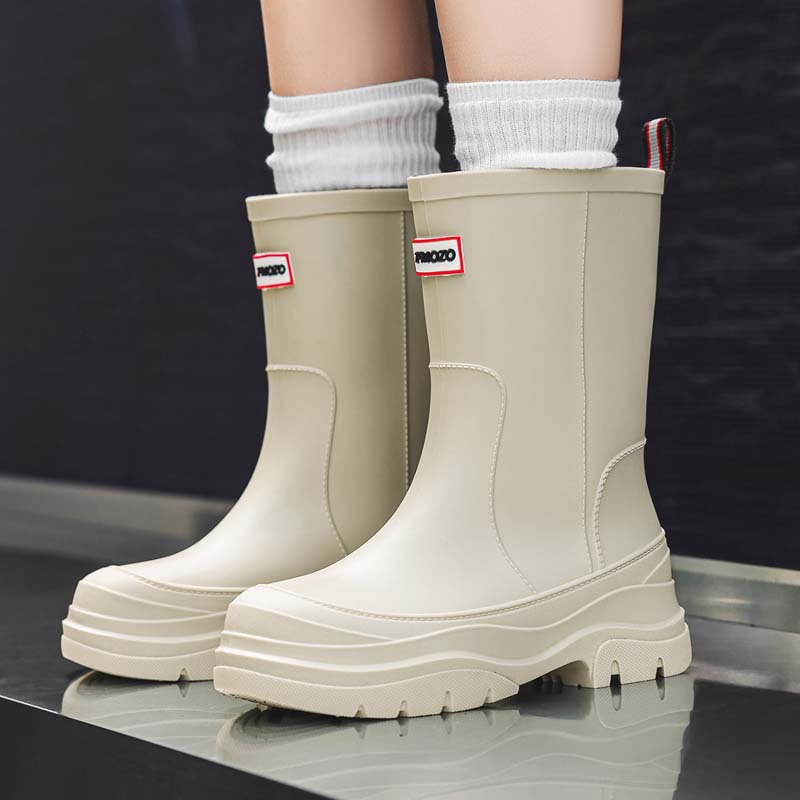 女性用ハイチューブレインブーツ厚底快適滑り止め耐摩耗性ブーツ - Outdoor Camping On Youtube のレビューと価格