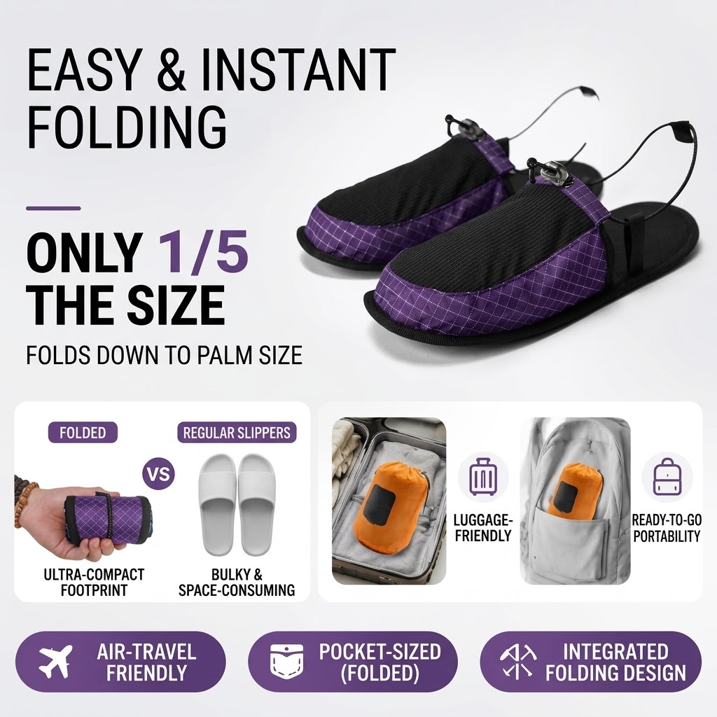 アウトドア用ハイキング・キャンプスリッパ。超軽量で折りたたみ - Outdoor Camping Slippers のレビューと価格