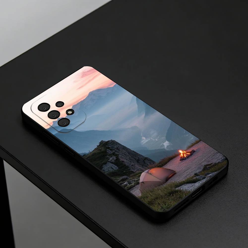 山と自然をテーマにしたアウトドアキャンプ用スマートフォンケー - Outdoor Camping Anime のレビューと価格
