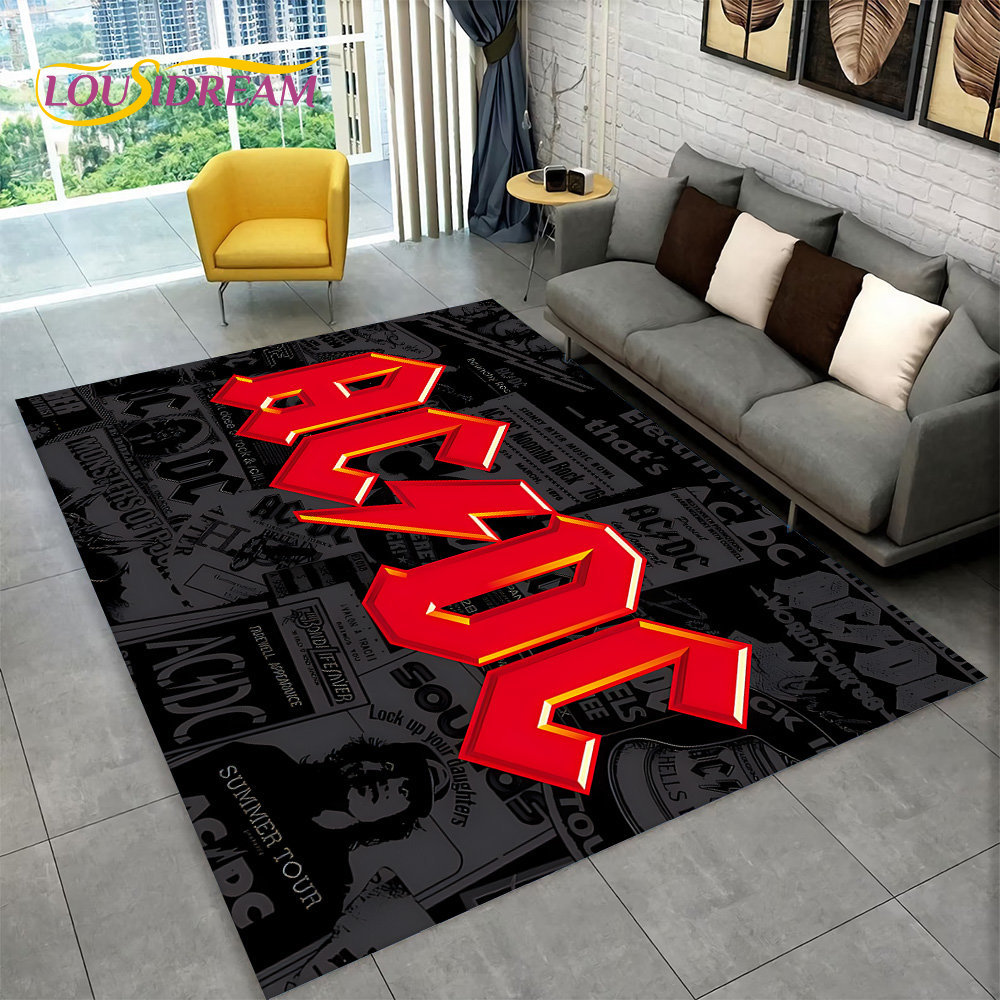 AC/DC ロックバンドエリアラグ 大型、カーペットラグ 家 - Outdoor Camping Mats Large のレビューと価格