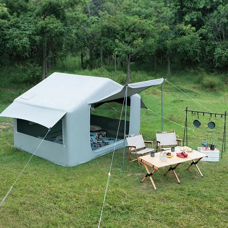 3～4人用クイックセット大型インフレータブルキャンプ用ポータ - Outdoor Camping On Youtube のレビューと価格
