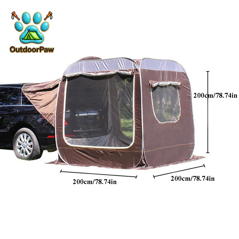 車後部拡張テント自動3-4人用セルフドライビング屋外キャンプ - Outdoor Camping Canopy のレビューと価格