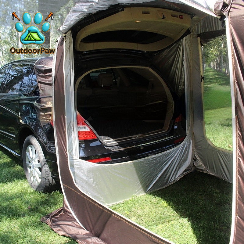 車後部拡張テント自動3-4人用セルフドライビング屋外キャンプ - Outdoor Camping Canopy のレビューと価格