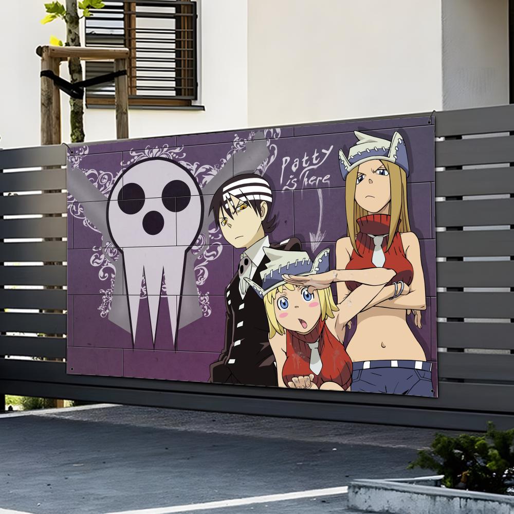 ソウルイーター アニメ レトロ フラッグ カスタム キャンプ - Outdoor Camping Anime のレビューと価格