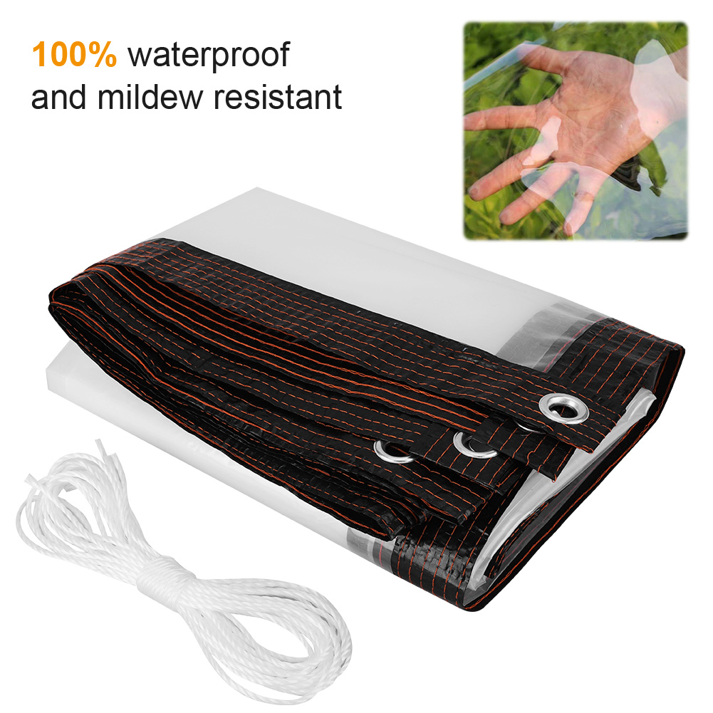 防水透明ビニールプラスチックタープ、グロメット付き透明ターポ - Outdoor Camping Tarp のレビューと価格