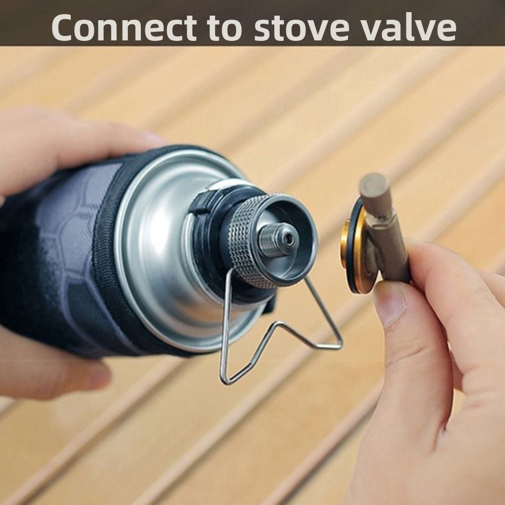 アルミ合金ブタンアダプターねじ込み式バルブノズルユニバーサル - Outdoor Camping On Youtube のレビューと価格