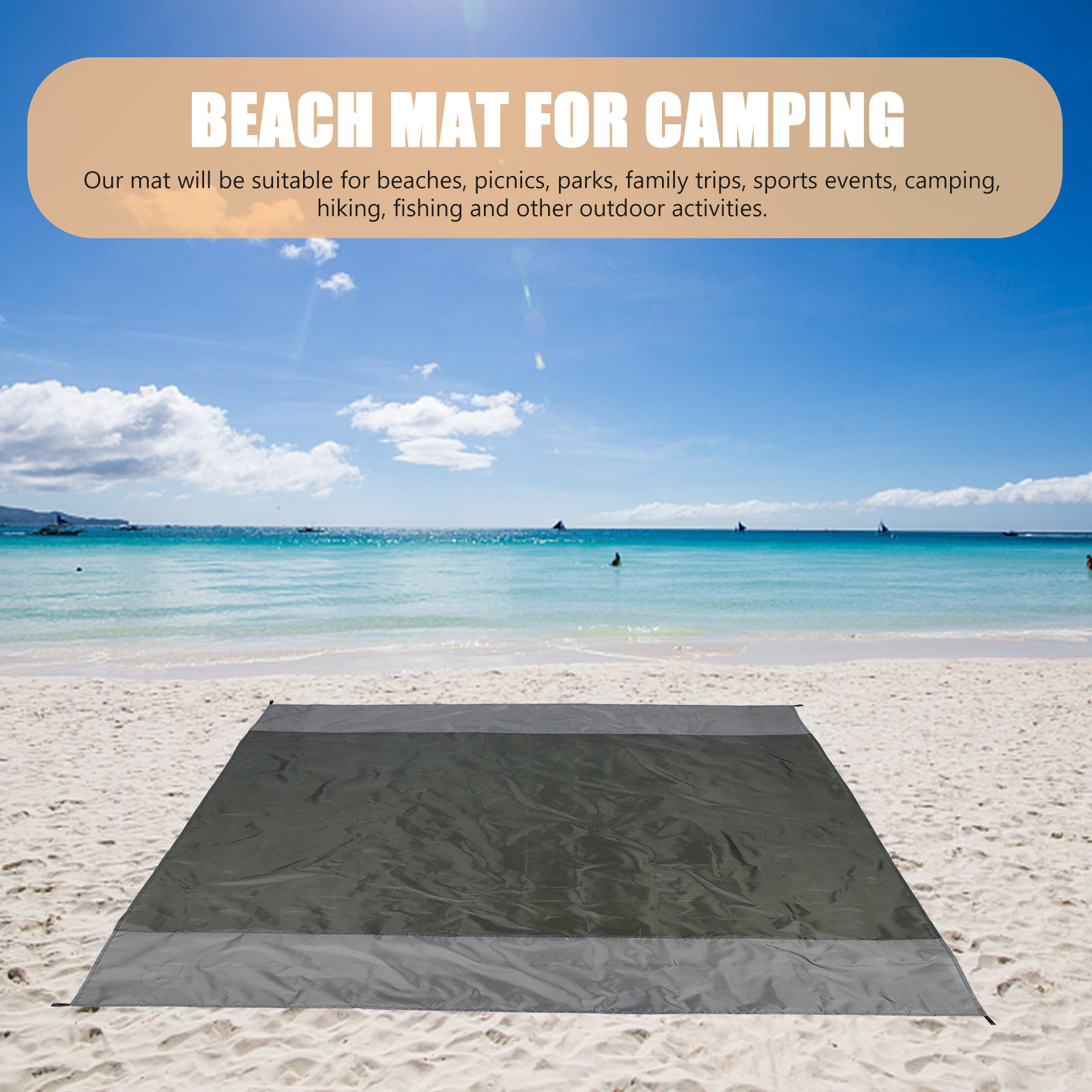 1セット折りたたみ式防水アウトドアピクニックブランケット大型 - Outdoor Camping Mats Large のレビューと価格